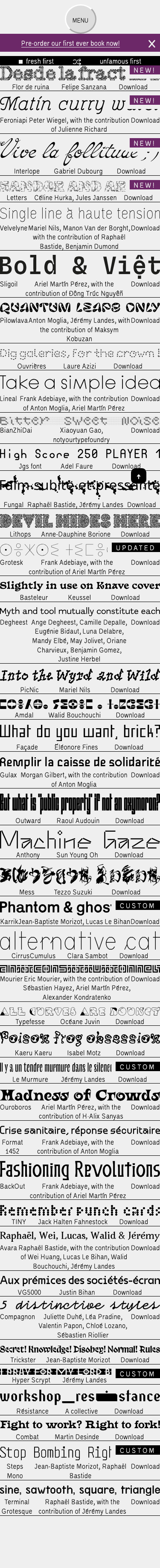 Velvetyne Fr - mobile full page