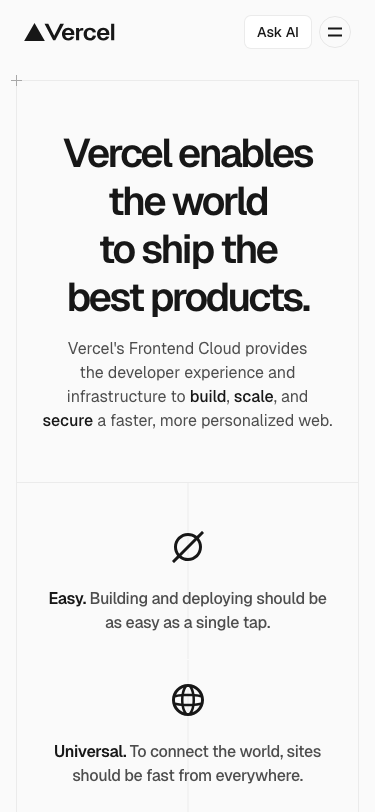 Vercel — About - mobile