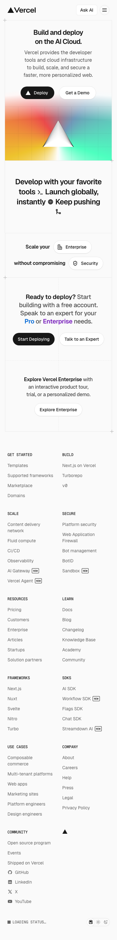 Vercel - mobile full page