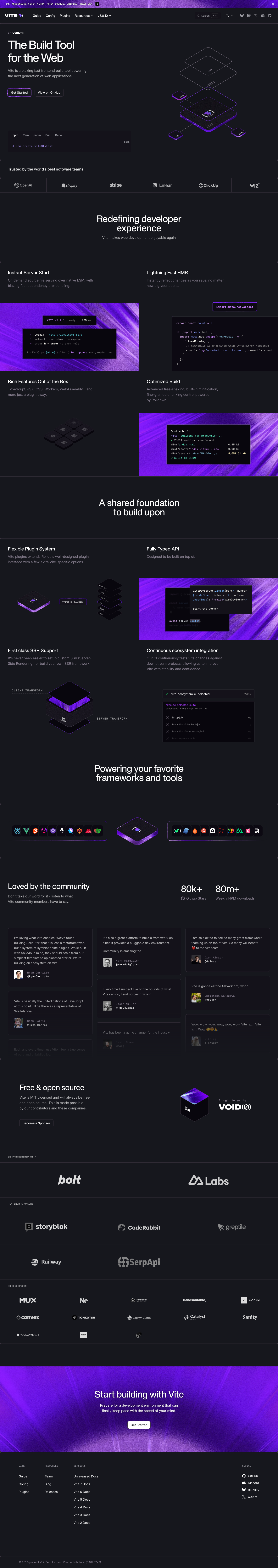 Vite - full page scroll