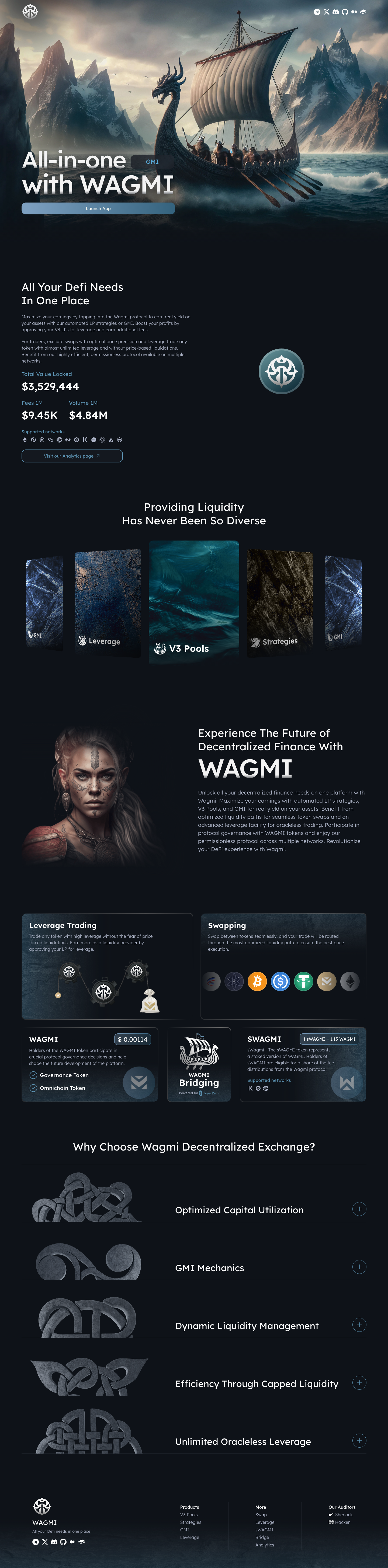 Wagmi - full page scroll