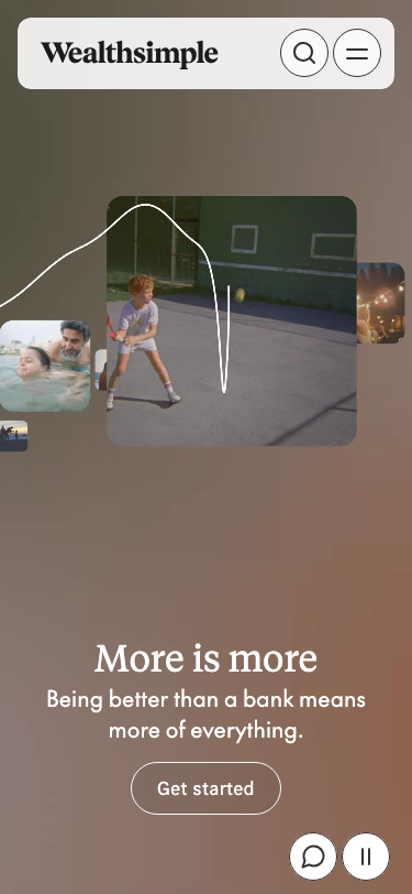 Wealthsimple | More is more - mobile