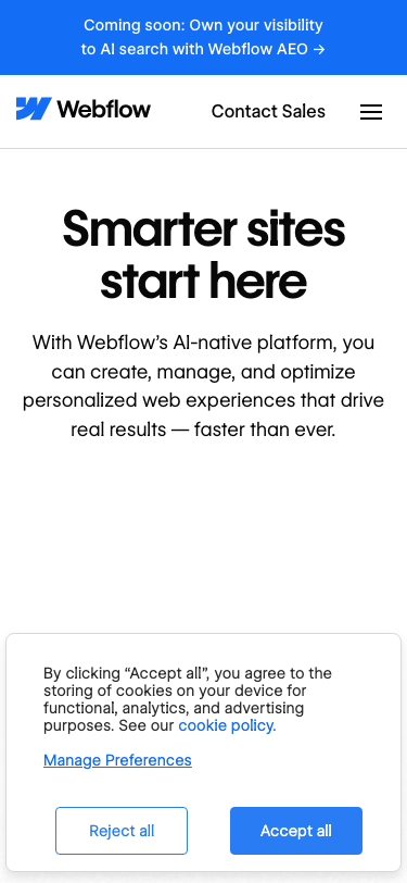 Webflow - mobile