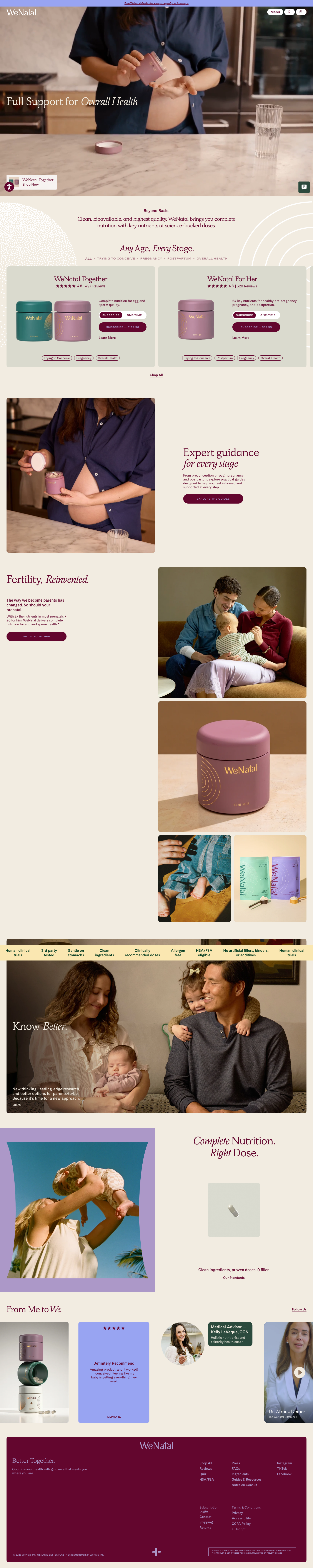 WeNatal - full page scroll