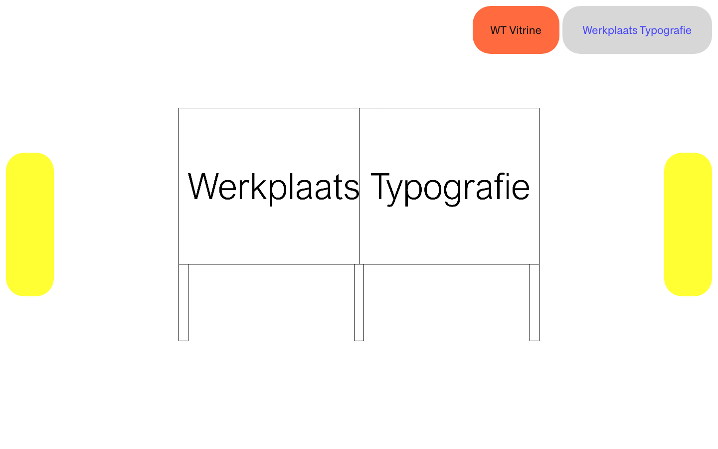 The layout prioritizes typographic exploration with a grid of vertical columns showcasing different typefaces. The design is clean and functional, emphasizing the visual presentation of the work. · type design, typography showcase, font examples, lettering studio, typeface display, minimalist typography, editorial design, swiss style