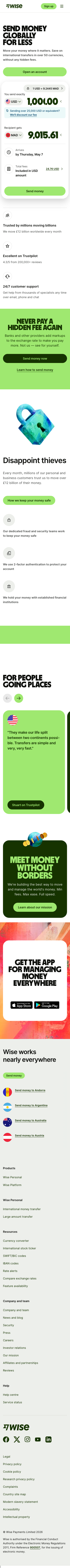 Wise - mobile full page