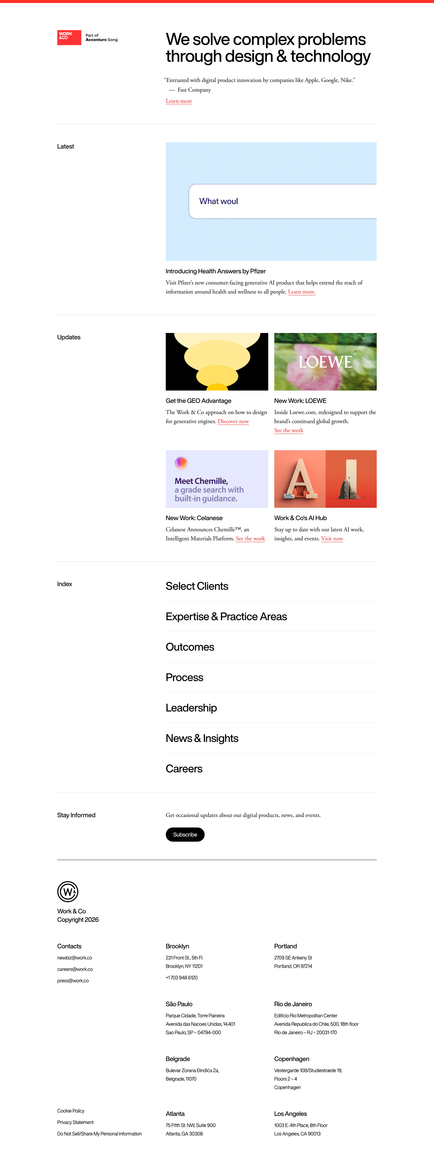 Work - full page scroll