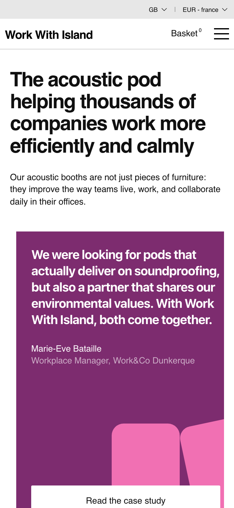 Work with Island · Case Studies - mobile