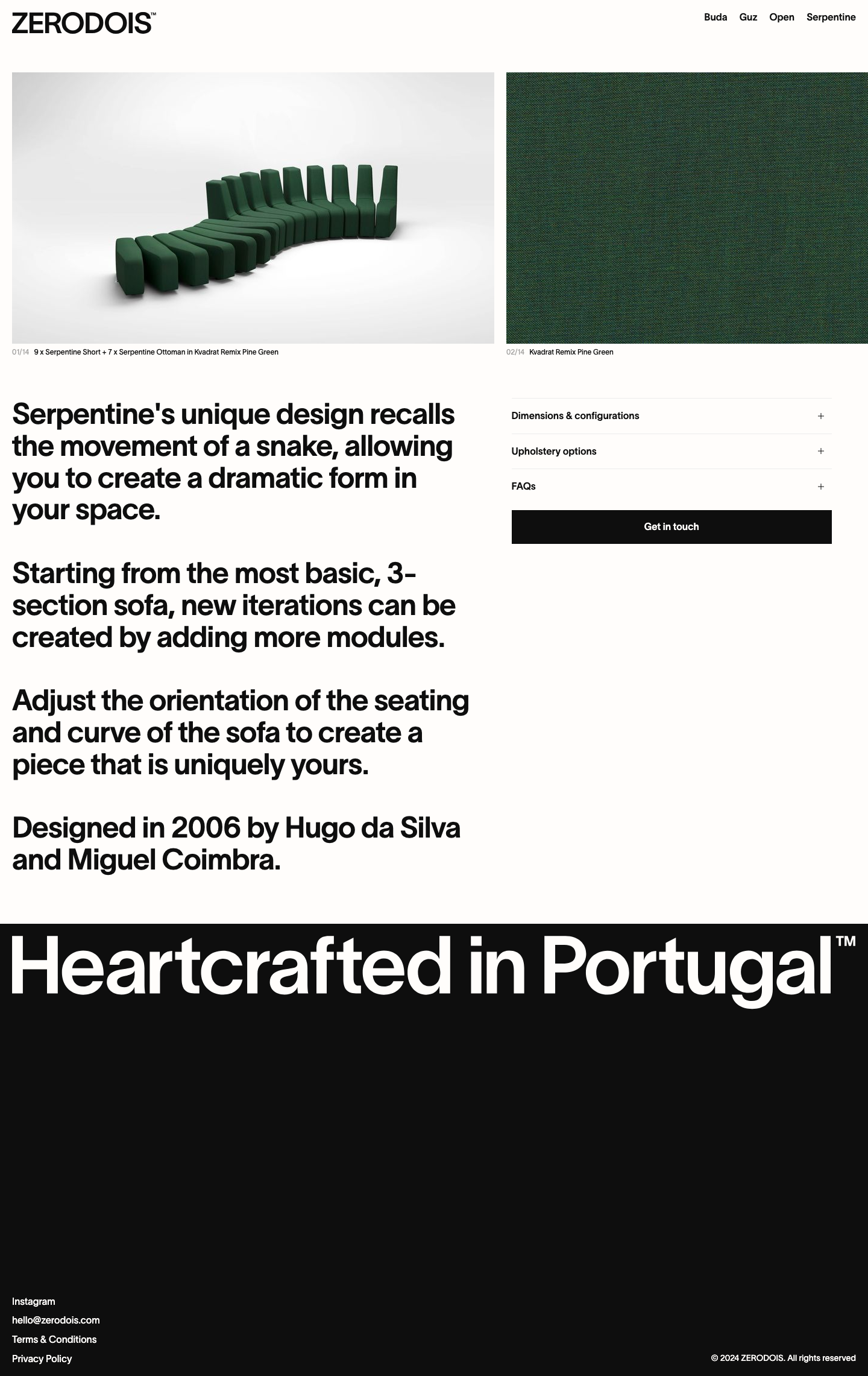 Zerodois · Serpentine - full page scroll